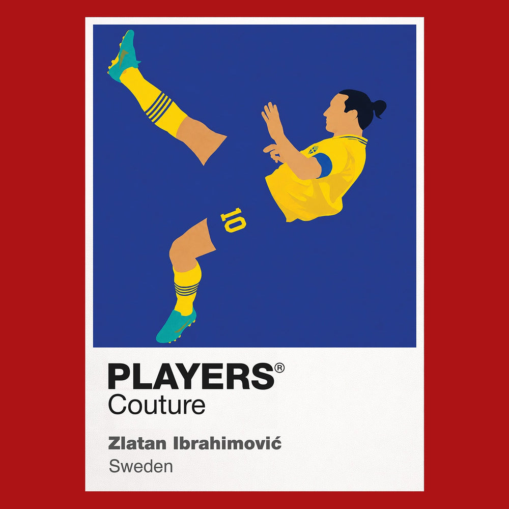 Zlatan Ibrahimović Sweden red Icon Frame artwork detail