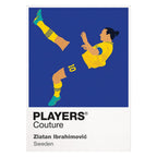 Zlatan Ibrahimović Sweden white Icon Frame artwork detail