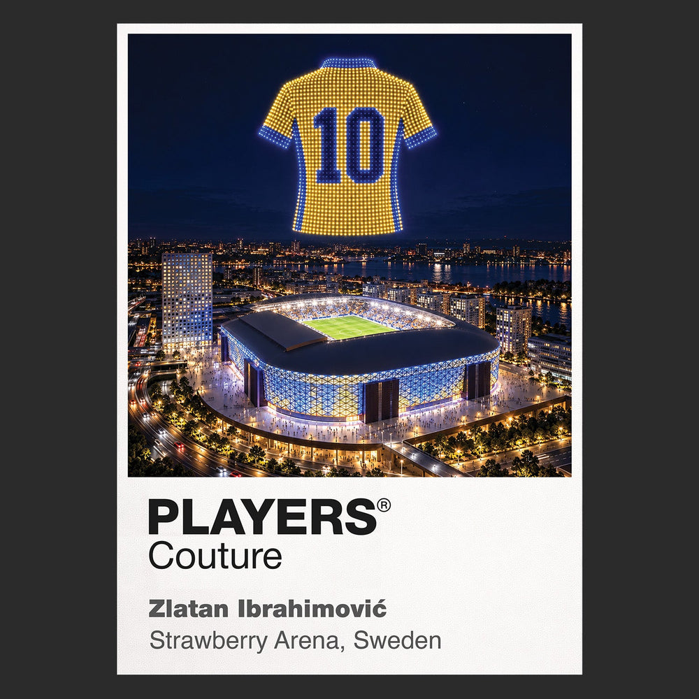 Zlatan Ibrahimovic Sweden number 10 Icons in Lights Frame artwork in black