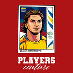 Zlatan Ibrahimovic World Cup Sticker Men's T-Shirt – red close-up detail shot of the Zlatan Ibrahimovic World Cup Players