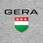 Zoltan Gera Logo Men's Hoodie – grey close-up detail shot of the Zoltan Gera Players Couture logo design
