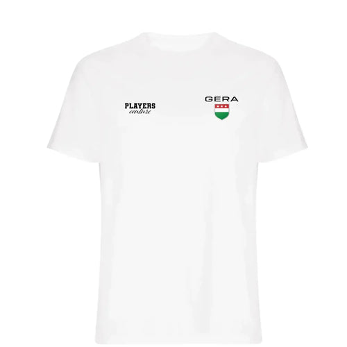 Zoltan Gera t-shirt – white men's t-shirt featuring the Zoltan Gera Players Couture logo